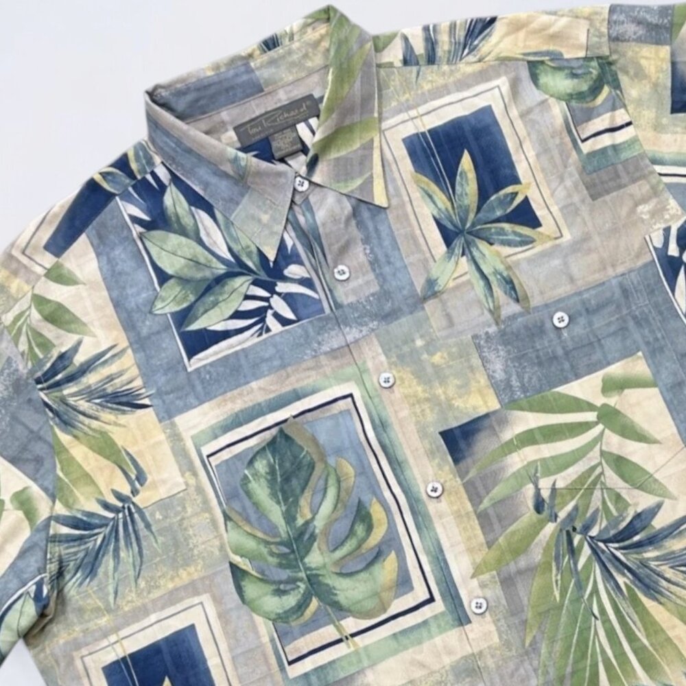 Tori Richard Honolulu Shirt Men's 2XL Floral Button Up Short Sleeve Silk Aloha